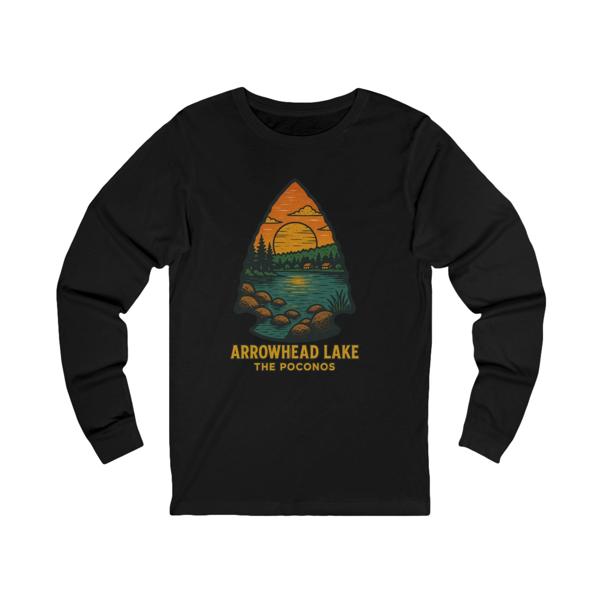 Lake Arrowhead Long Sleeve T-Shirt | Poconos Lake Life Tee